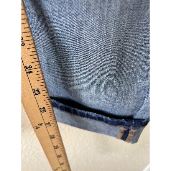 Judy Blue Womens Boyfriend Fit Distressed Button-Fly Jeans Size 13/31 Mid Wash - Picture 9 of 12